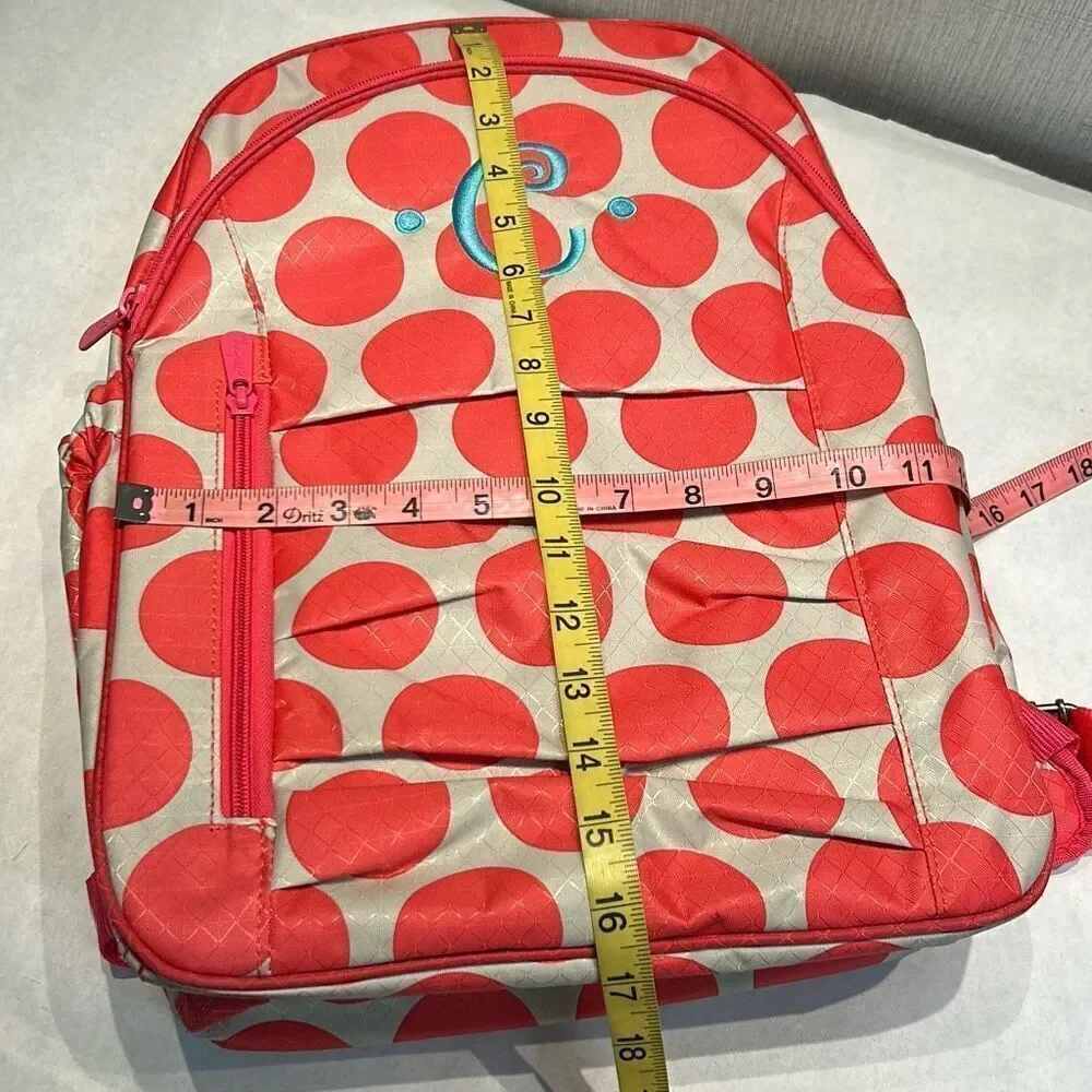 thirty-one Pink Gray Polka Dot Backpack 